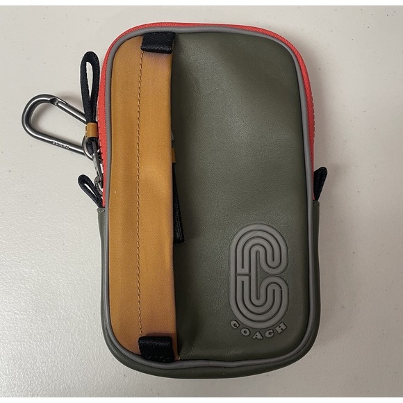 Coach Mens North/South Drab Multi Hybrid Colorblock Multicolor Bag/Pouch Travel - Picture 1 of 5